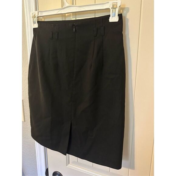 H&M Women’s Black Classic Pencil Skirt with Belt Loop Detail - Size 4 - Picture 6 of 7
